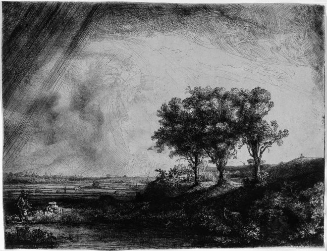 A famous etching by Rembrandt